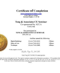 Certificate of Completion with gold seal.